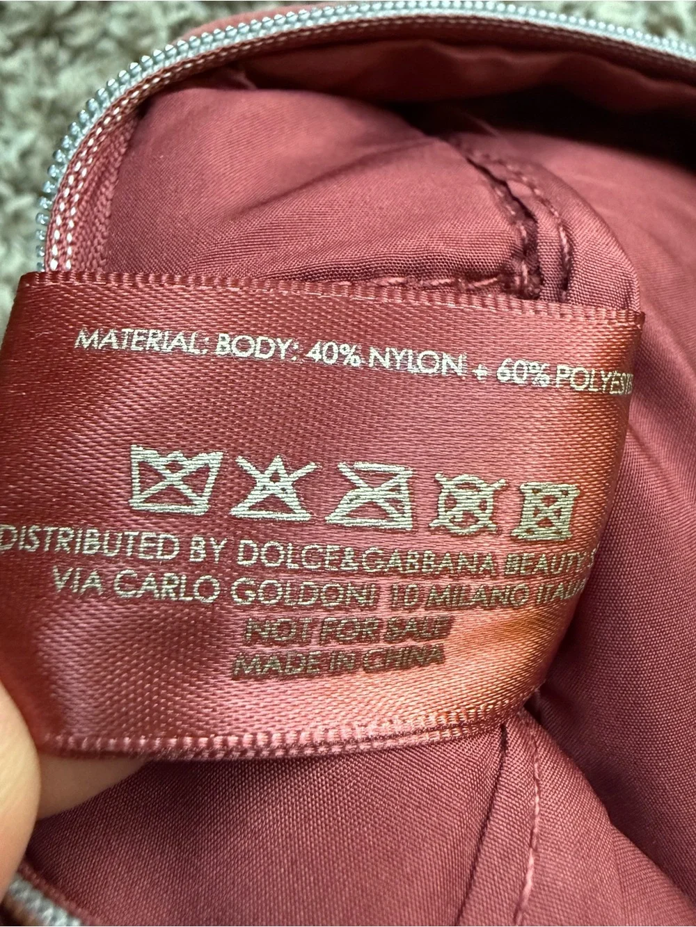 Dolce & Gabbana Velvet Beauty Pouch in Rose pink